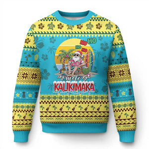Mele Kalikimaka Hawaiian Ugly Christmas Sweater Xmas Family Beach Vacation Hawaii Santa TS10 Hawaii Print Your Wear
