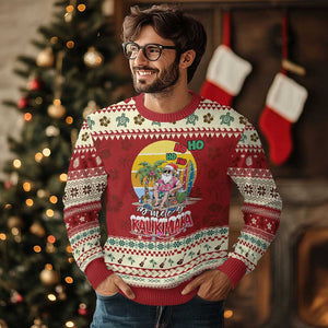 Mele Kalikimaka Hawaiian Ugly Christmas Sweater Xmas Family Beach Vacation Hawaii Santa TS10 Hibiscus Print Your Wear