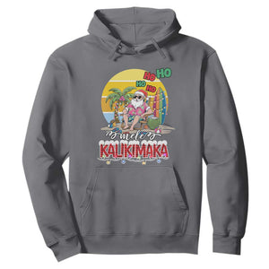 Mele Kalikimaka Hawaiian Christmas In July Hawaii Santa Hoodie Xmas Family Beach Vacation TS10 Charcoal Print Your Wear