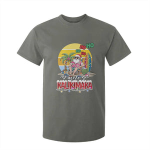 Mele Kalikimaka Hawaiian Christmas In July Hawaii Santa T Shirt For Kid Xmas Family Beach Vacation TS10 Military Green Print Your Wear