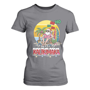 Mele Kalikimaka Hawaiian Christmas In July Hawaii Santa T Shirt For Women Xmas Family Beach Vacation TS10 Charcoal Print Your Wear