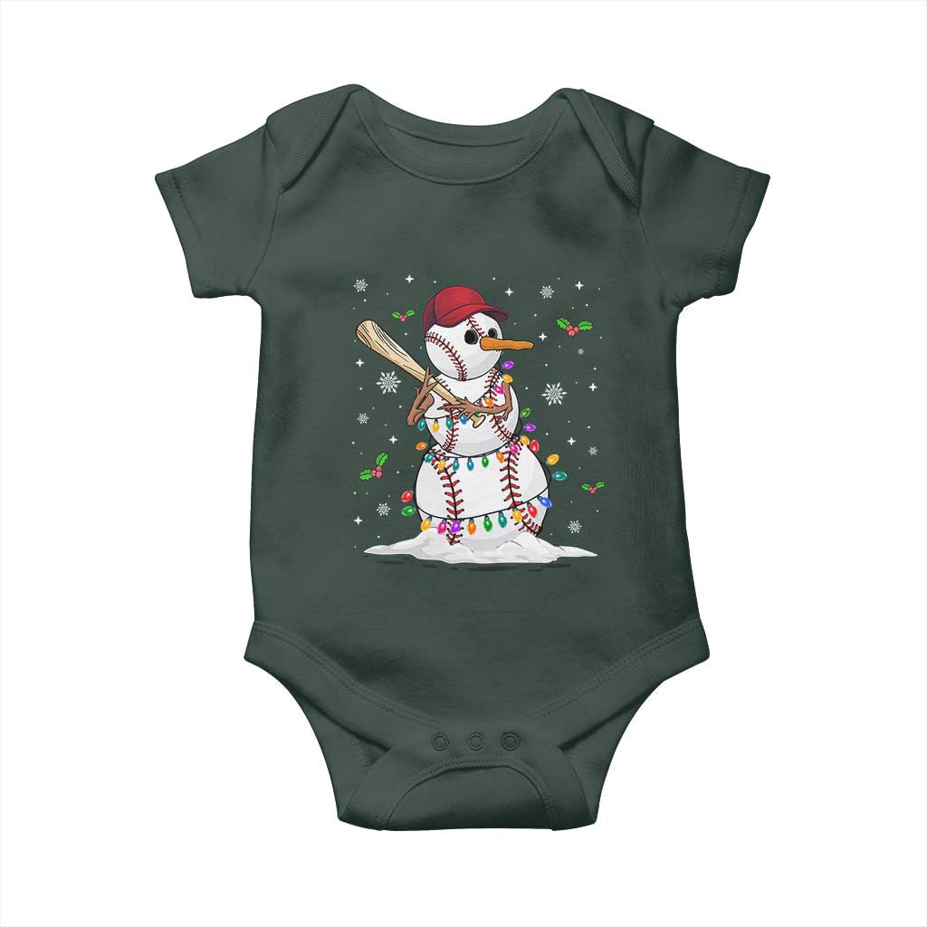 Christmas Baseball Player Baby Onesie Snowman Balls Xmas Gifts Santa Sports Men Boys TS10 Print Your Wear