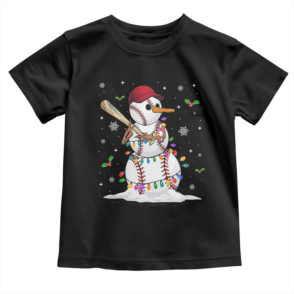 Christmas Baseball Player Baby Shirt Snowman Balls Xmas Gifts Santa Sports Men Boys TS10 Black Print Your Wear