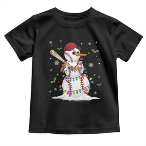 Christmas Baseball Player Baby Shirt Snowman Balls Xmas Gifts Santa Sports Men Boys TS10 Black Print Your Wear