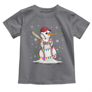 Christmas Baseball Player Baby Shirt Snowman Balls Xmas Gifts Santa Sports Men Boys TS10 Charcoal Print Your Wear