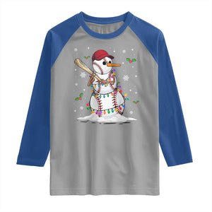 Christmas Baseball Player Raglan Shirt Snowman Balls Xmas Gifts Santa Sports Men Boys TS10 Sport Gray Royal Print Your Wear