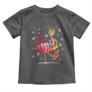 Christmas Flamingo Baby Shirt Tropical Xmas Family Beach Vacation TS10 Dark Heather Print Your Wear