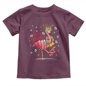 Christmas Flamingo Baby Shirt Tropical Xmas Family Beach Vacation TS10 Maroon Print Your Wear
