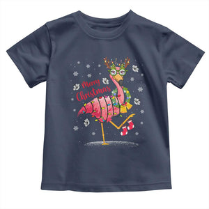Christmas Flamingo Baby Shirt Tropical Xmas Family Beach Vacation TS10 Navy Print Your Wear