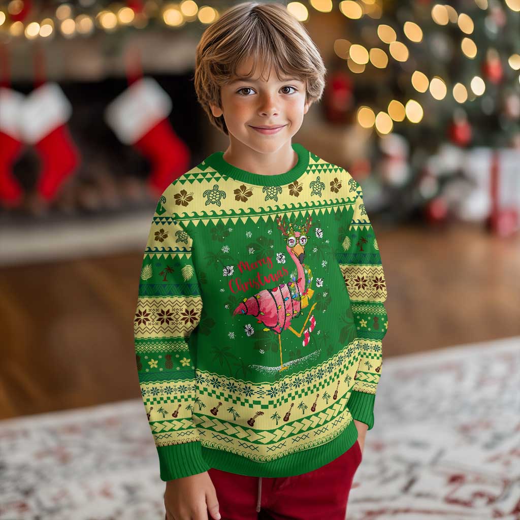 Christmas Flamingo Ugly Christmas Sweater Tropical Xmas Family Beach Vacation TS10 Forest Print Your Wear