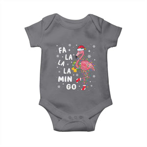 Christmas Flamingo Baby Onesie Hawaii Christmas Xmas Lights Tree TS10 Charcoal Print Your Wear