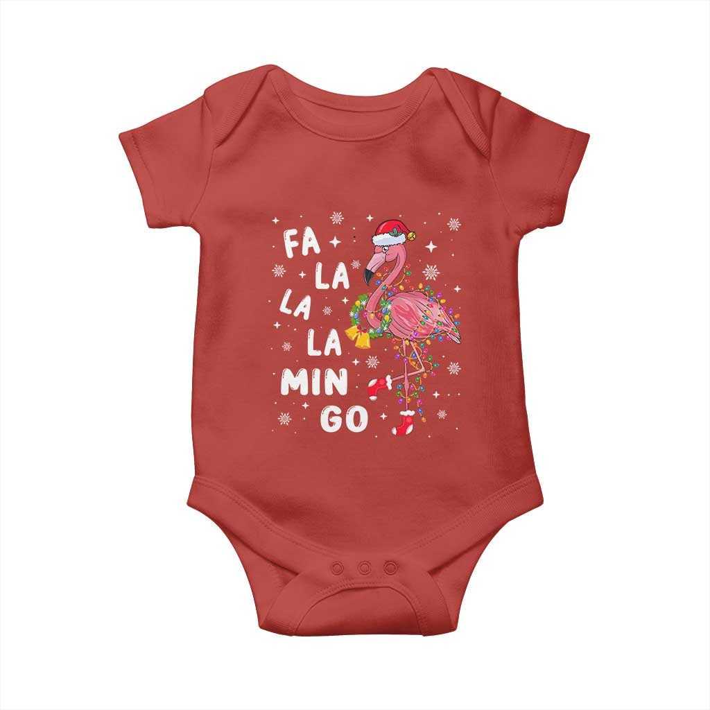 Christmas Flamingo Baby Onesie Hawaii Christmas Xmas Lights Tree TS10 Red Print Your Wear