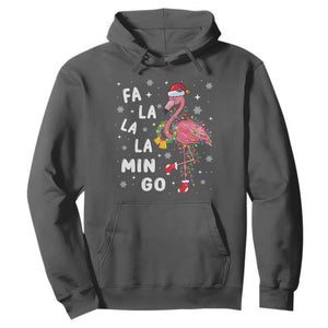 Christmas Flamingo Hoodie Hawaii Christmas Xmas Lights Tree TS10 Dark Heather Print Your Wear