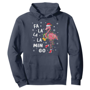 Christmas Flamingo Hoodie Hawaii Christmas Xmas Lights Tree TS10 Navy Print Your Wear