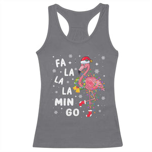 Christmas Flamingo Racerback Tank Top Hawaii Christmas Xmas Lights Tree TS10 Charcoal Print Your Wear