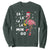 Christmas Flamingo Sweatshirt Hawaii Christmas Xmas Lights Tree TS10 Dark Forest Green Print Your Wear