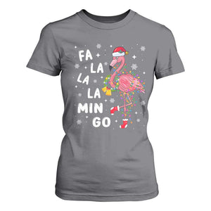 Christmas Flamingo T Shirt For Women Hawaii Christmas Xmas Lights Tree TS10 Charcoal Print Your Wear