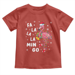 Christmas Flamingo Toddler T Shirt Hawaii Christmas Xmas Lights Tree TS10 Red Print Your Wear