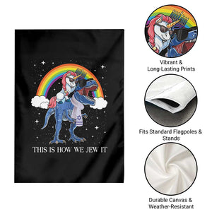 Funny Hanukkah Garden Flag Jewnicorn This Is How We Jew It TS10 Print Your Wear