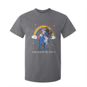Funny Hanukkah T Shirt For Kid Jewnicorn This Is How We Jew It TS10 Charcoal Print Your Wear