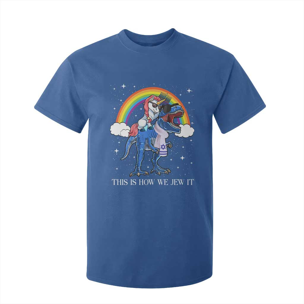 Funny Hanukkah T Shirt For Kid Jewnicorn This Is How We Jew It TS10 Royal Blue Print Your Wear