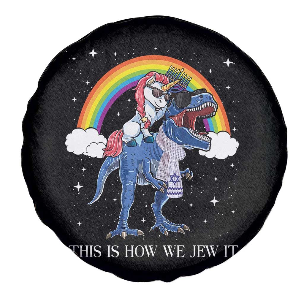 Funny Hanukkah Spare Tire Cover Jewnicorn This Is How We Jew It TS10 Print Your Wear