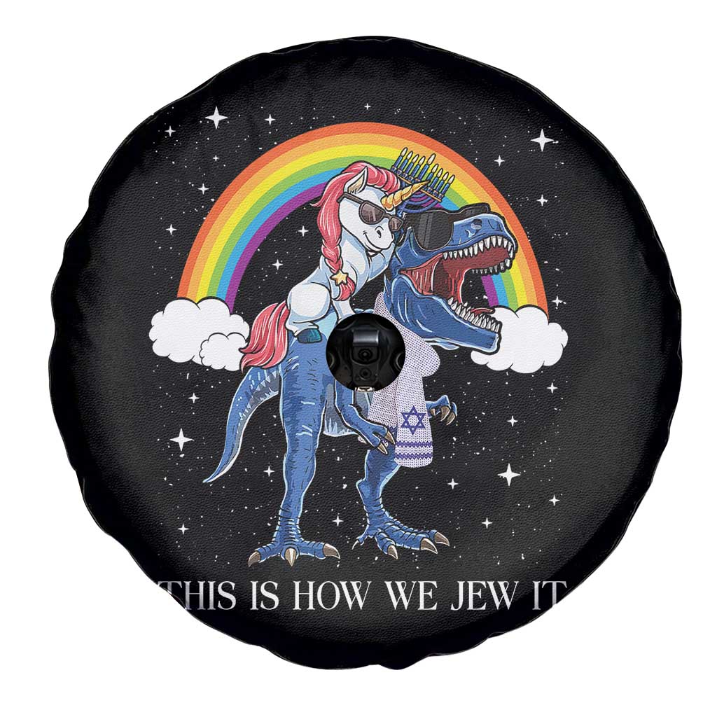 Funny Hanukkah Spare Tire Cover Jewnicorn This Is How We Jew It TS10 Print Your Wear