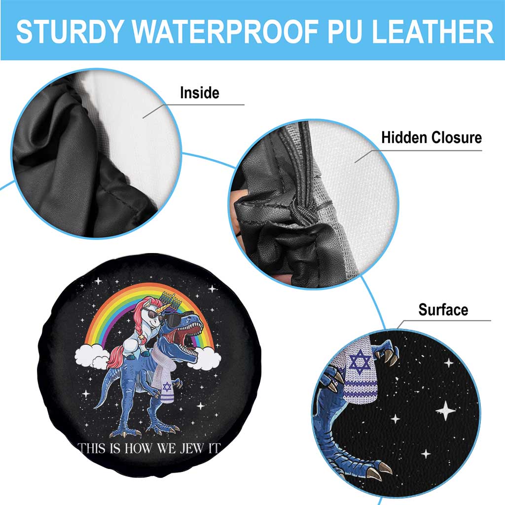 Funny Hanukkah Spare Tire Cover Jewnicorn This Is How We Jew It TS10 Print Your Wear