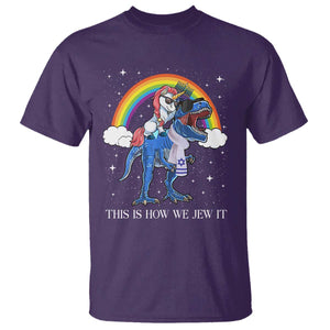 Funny Hanukkah T Shirt Jewnicorn This Is How We Jew It TS10 Purple Print Your Wear