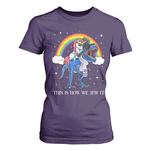 Funny Hanukkah T Shirt For Women Jewnicorn This Is How We Jew It TS10 Purple Print Your Wear