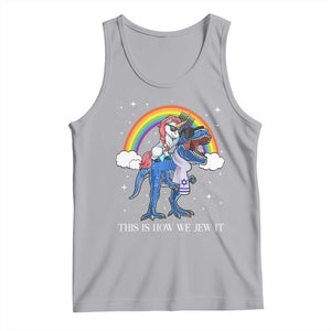 Funny Hanukkah Tank Top Jewnicorn This Is How We Jew It TS10 Athletic Heather Print Your Wear
