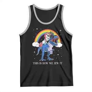 Funny Hanukkah Tank Top Jewnicorn This Is How We Jew It TS10 Black Athletic Heather Print Your Wear