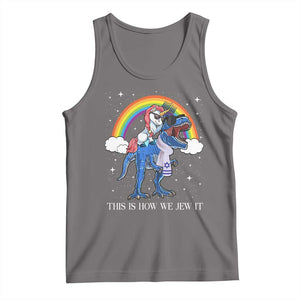 Funny Hanukkah Tank Top Jewnicorn This Is How We Jew It TS10 Deep Heather Print Your Wear