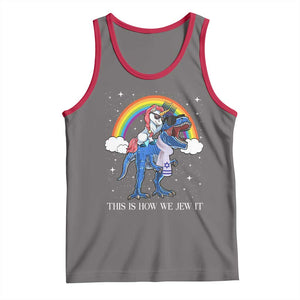 Funny Hanukkah Tank Top Jewnicorn This Is How We Jew It TS10 Deep Heather Red Print Your Wear