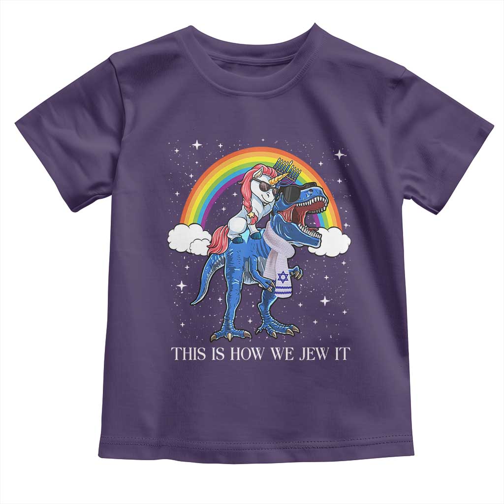 Funny Hanukkah Toddler T Shirt Jewnicorn This Is How We Jew It TS10 Purple Print Your Wear