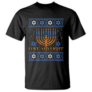 Ugly Hanukkah T Shirt Love and Light Jew Menorah Jewish Chanukah TS10 Black Print Your Wear