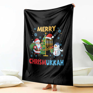 Merry Chrismukkah Throw Blanket Happy Christmas Hanukkah Jewish Santa Snowman TS10 Print Your Wear