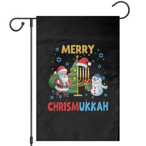 Merry Chrismukkah Garden Flag Happy Christmas Hanukkah Jewish Santa Snowman TS10 Black Print Your Wear
