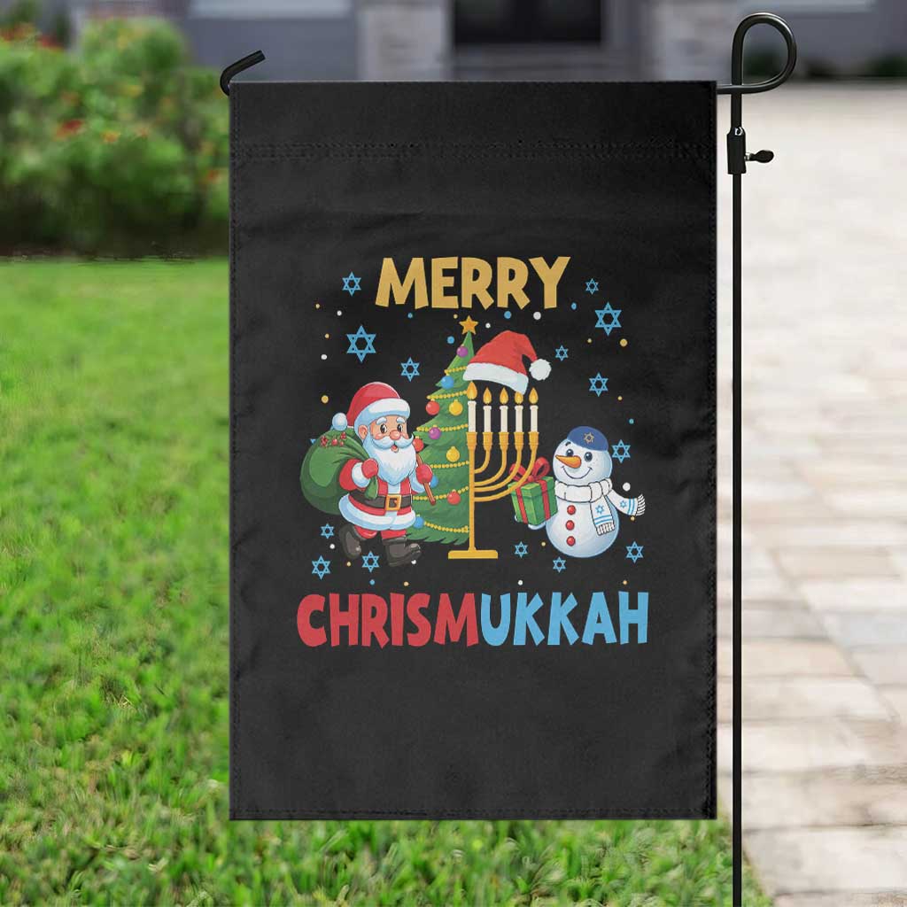 Merry Chrismukkah Garden Flag Happy Christmas Hanukkah Jewish Santa Snowman TS10 Print Your Wear