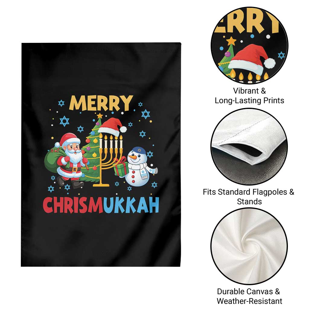 Merry Chrismukkah Garden Flag Happy Christmas Hanukkah Jewish Santa Snowman TS10 Print Your Wear