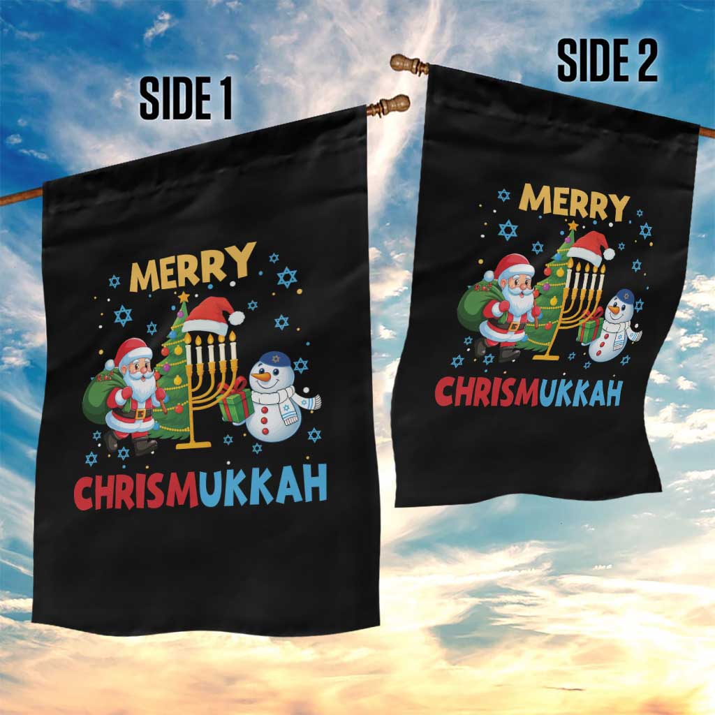 Merry Chrismukkah Garden Flag Happy Christmas Hanukkah Jewish Santa Snowman TS10 Print Your Wear