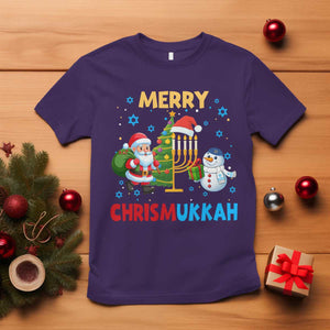 Merry Chrismukkah T Shirt Happy Christmas Hanukkah Jewish Santa Snowman TS10 Purple Print Your Wear