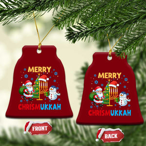 Merry Chrismukkah Ceramic Ornament Happy Christmas Hanukkah Jewish Santa Snowman TS10 Print Your Wear