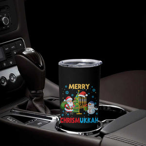 Merry Chrismukkah Tumbler Cup Happy Christmas Hanukkah Jewish Santa Snowman TS10 Print Your Wear