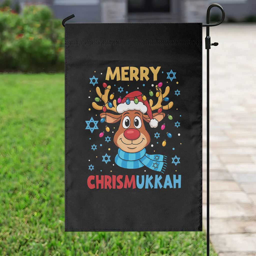 Merry Chrismukkah Garden Flag Jewish Happy Christmas Hanukkah Reindeer Menorah TS10 Print Your Wear