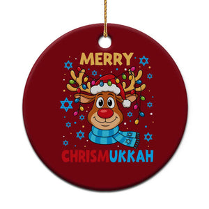 Merry Chrismukkah Ceramic Ornament Jewish Happy Christmas Hanukkah Reindeer Menorah TS10 1pc Red Print Your Wear