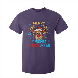 Merry Chrismukkah T Shirt For Kid Jewish Happy Christmas Hanukkah Reindeer Menorah TS10 Purple Print Your Wear