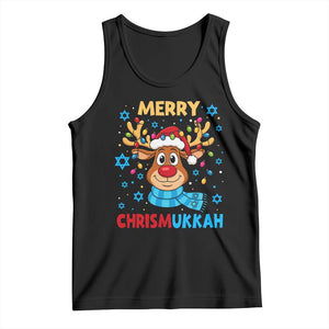 Merry Chrismukkah Tank Top Jewish Happy Christmas Hanukkah Reindeer Menorah TS10 Black Print Your Wear
