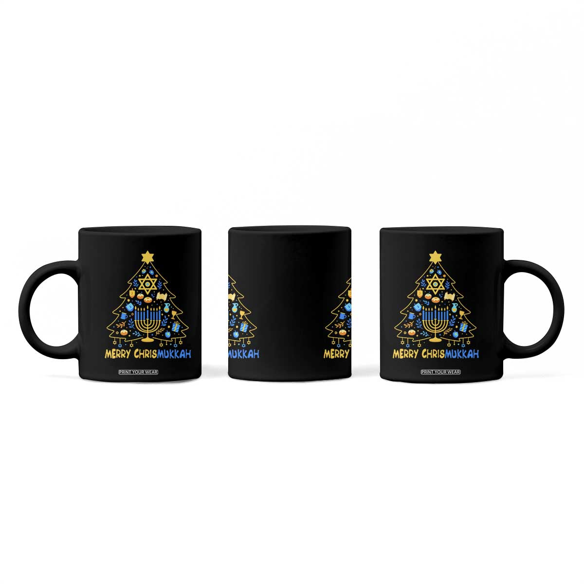 Merry Chrismukkah Coffee Mug Jewish Happy Hanukkah Christmas Tree TS10 Print Your Wear
