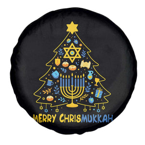 Merry Chrismukkah Spare Tire Cover Jewish Happy Hanukkah Christmas Tree TS10 Print Your Wear